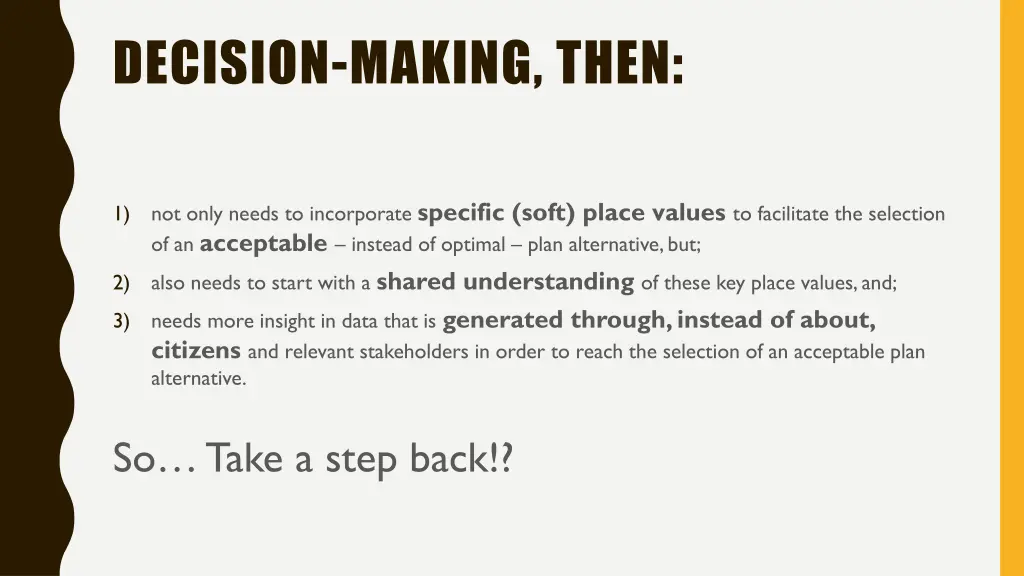 decision making then