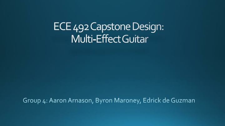 ece 492 capstone design multi effect guitar