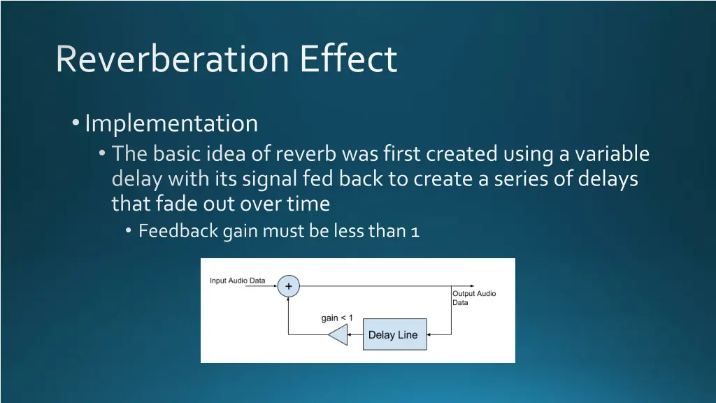 reverberation effect