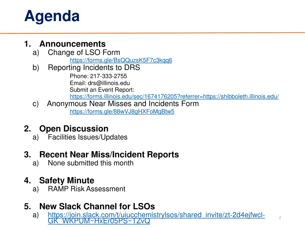agenda