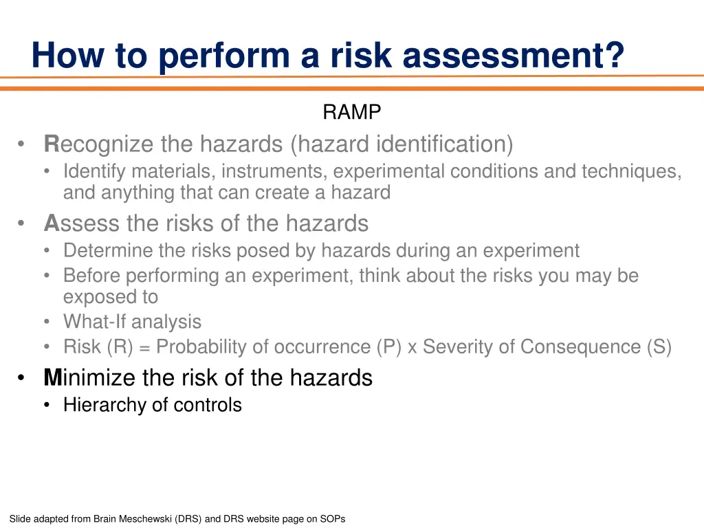 how to perform a risk assessment 2