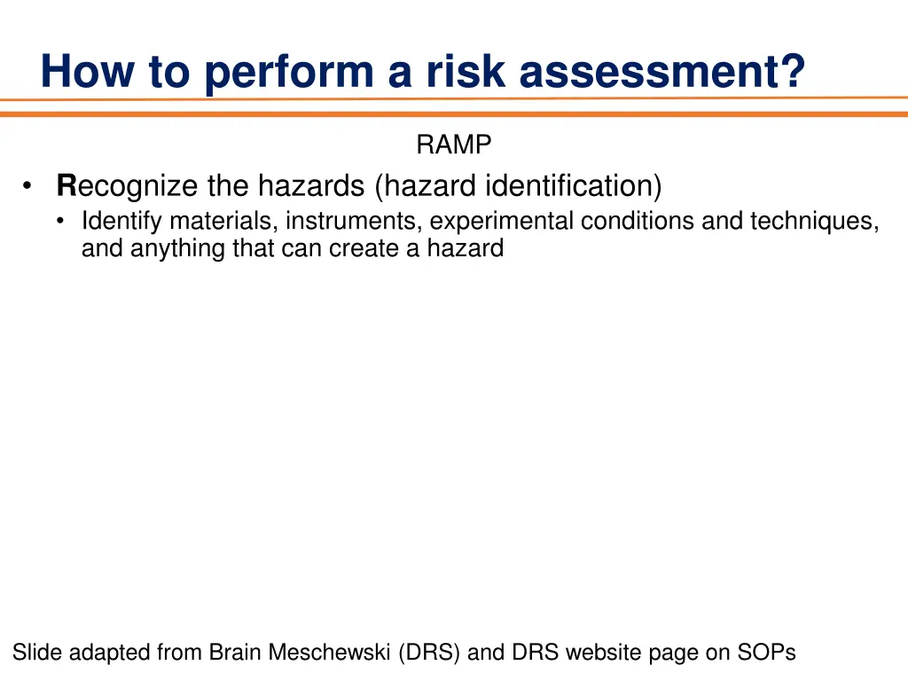 how to perform a risk assessment
