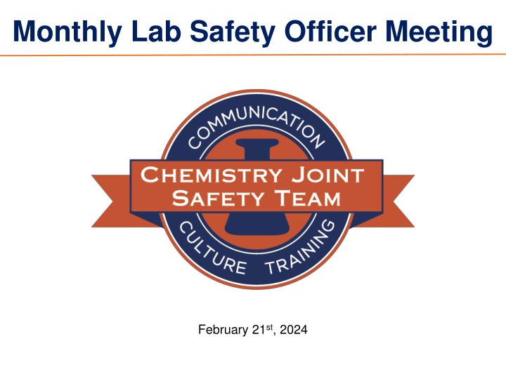 monthly lab safety officer meeting