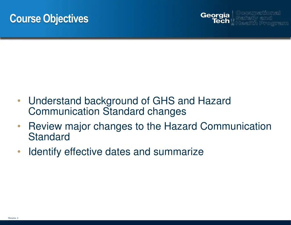 course objectives
