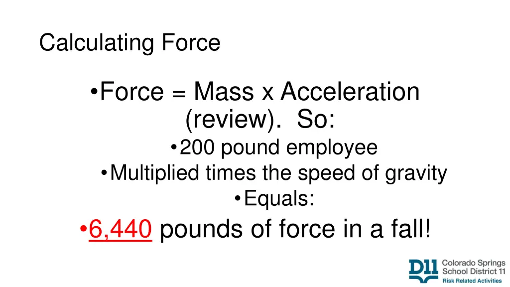 calculating force