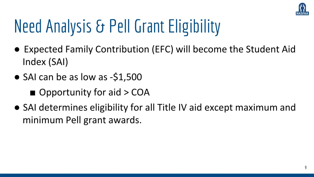 need analysis pell grant eligibility