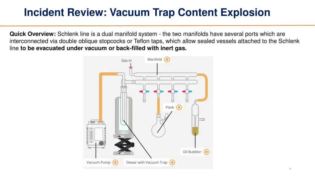 incident review vacuum trap content explosion