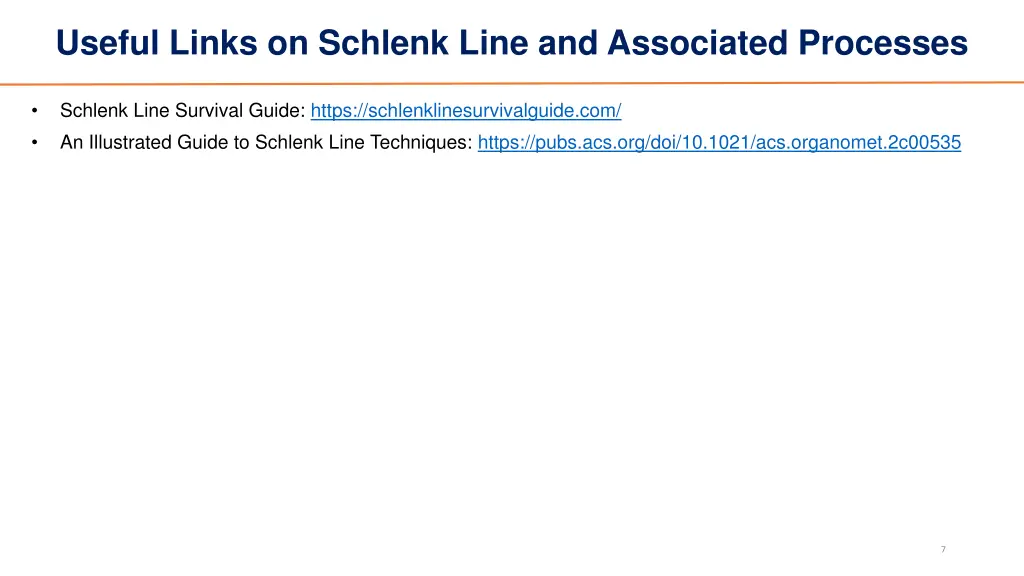 useful links on schlenk line and associated