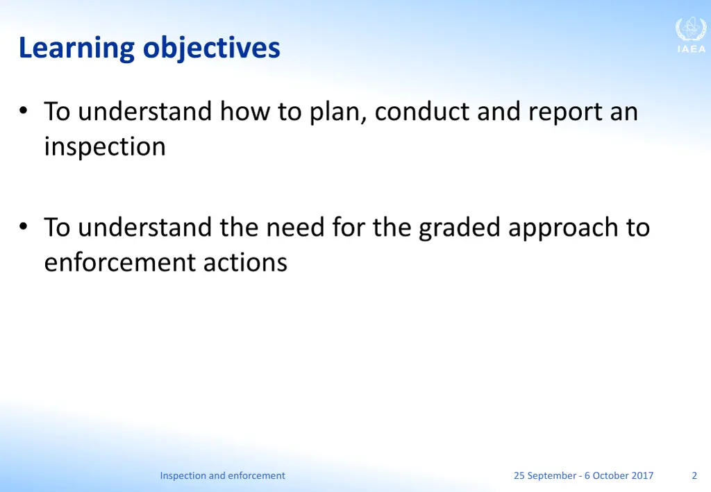 learning objectives