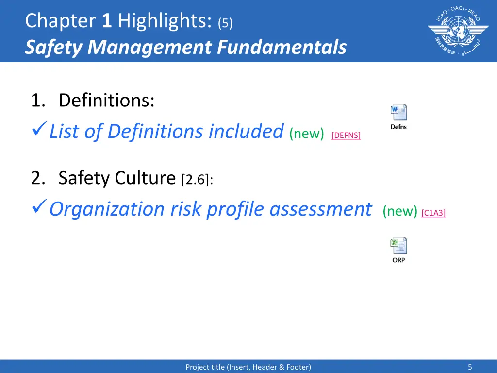 chapter 1 highlights 5 safety management