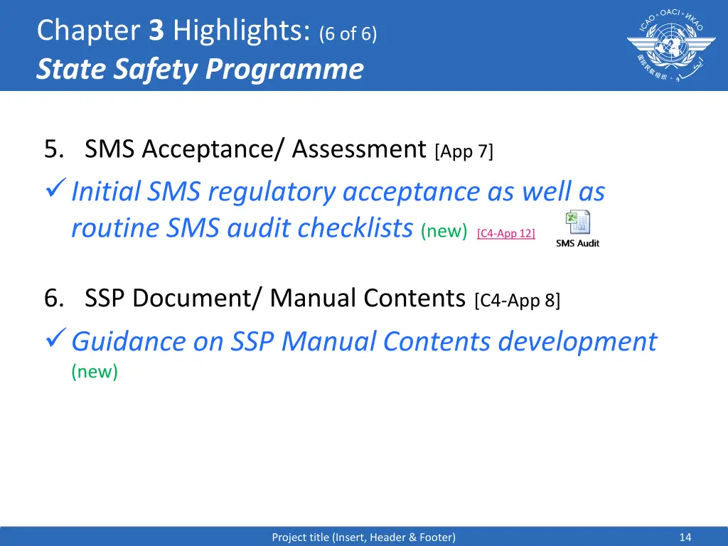 chapter 3 highlights 6 of 6 state safety programme