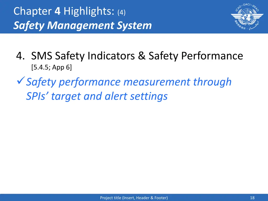 chapter 4 highlights 4 safety management system 3