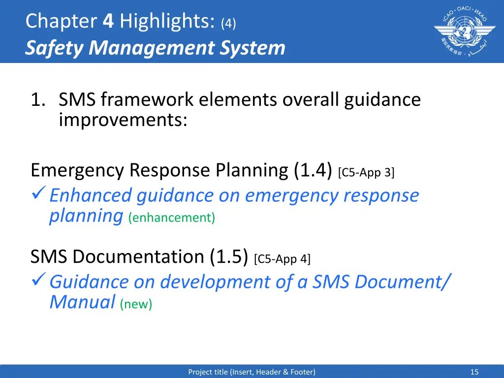 chapter 4 highlights 4 safety management system