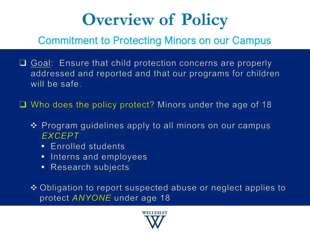 overview of policy