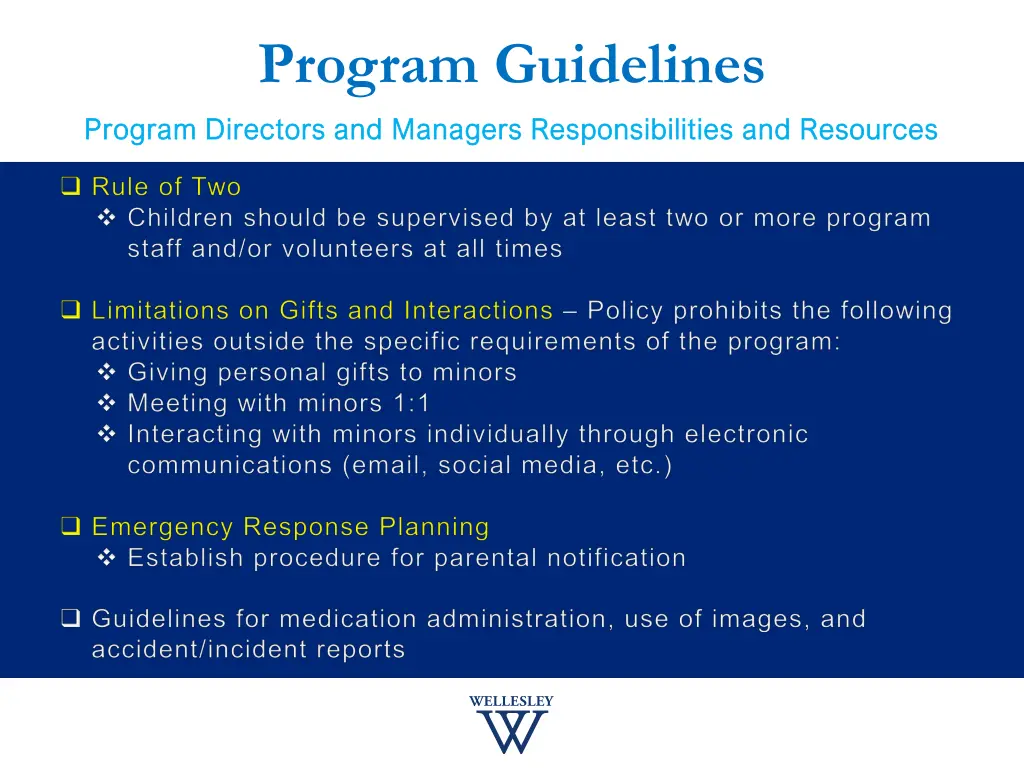 program guidelines 1