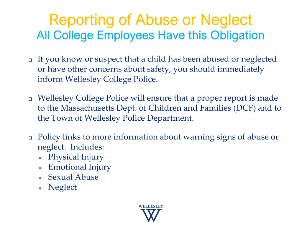 reporting of abuse or neglect reporting of abuse
