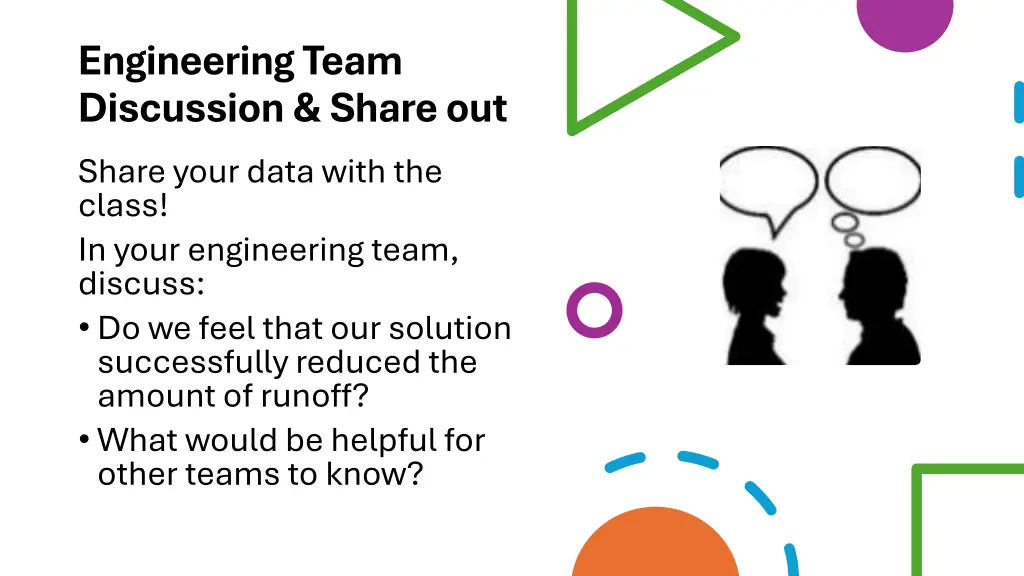 engineering team discussion share out share your