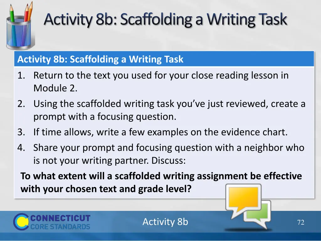 activity 8b scaffolding a writing task