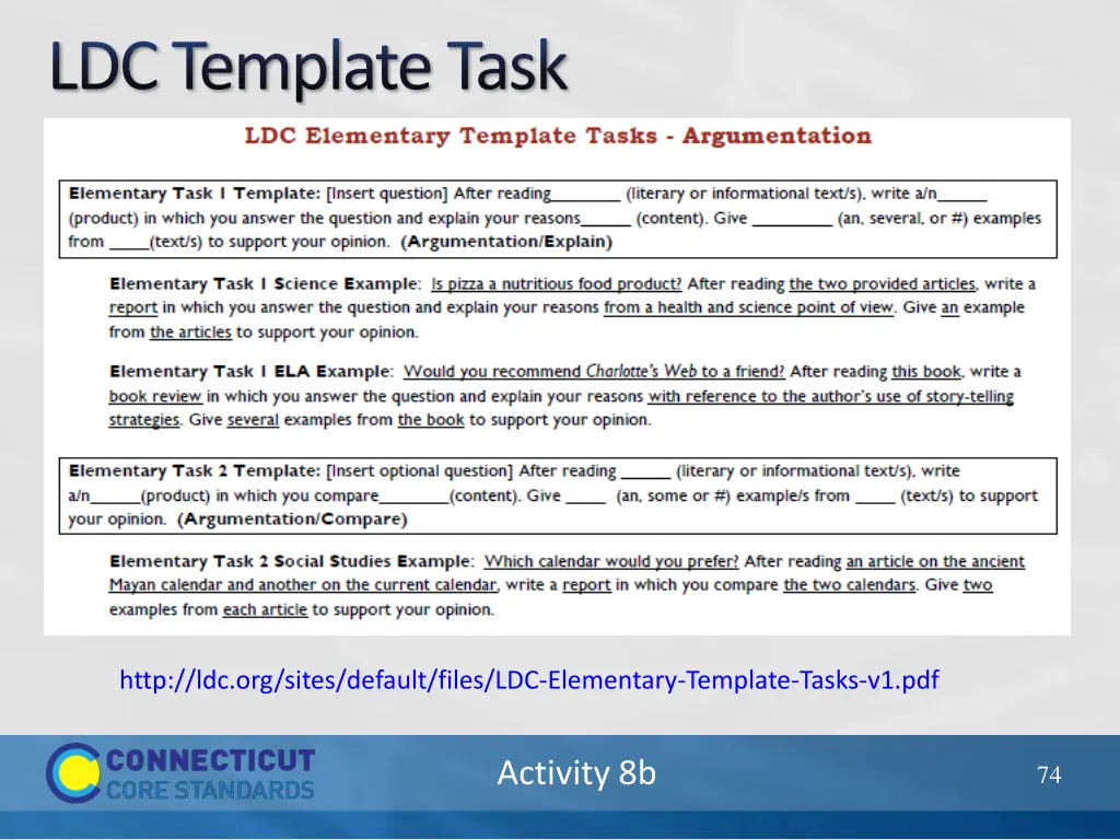 ldc template task