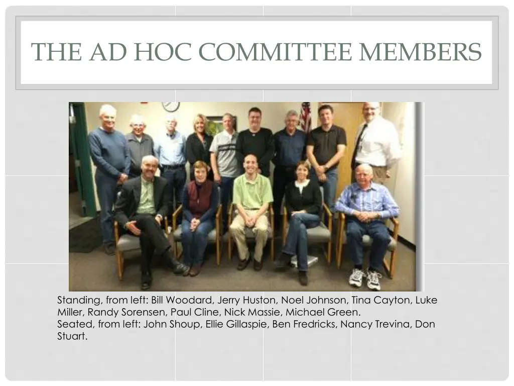the ad hoc committee members
