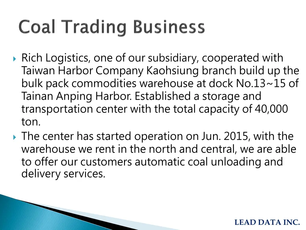 rich logistics one of our subsidiary cooperated