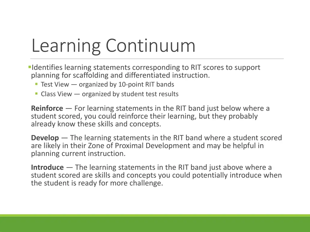 learning continuum