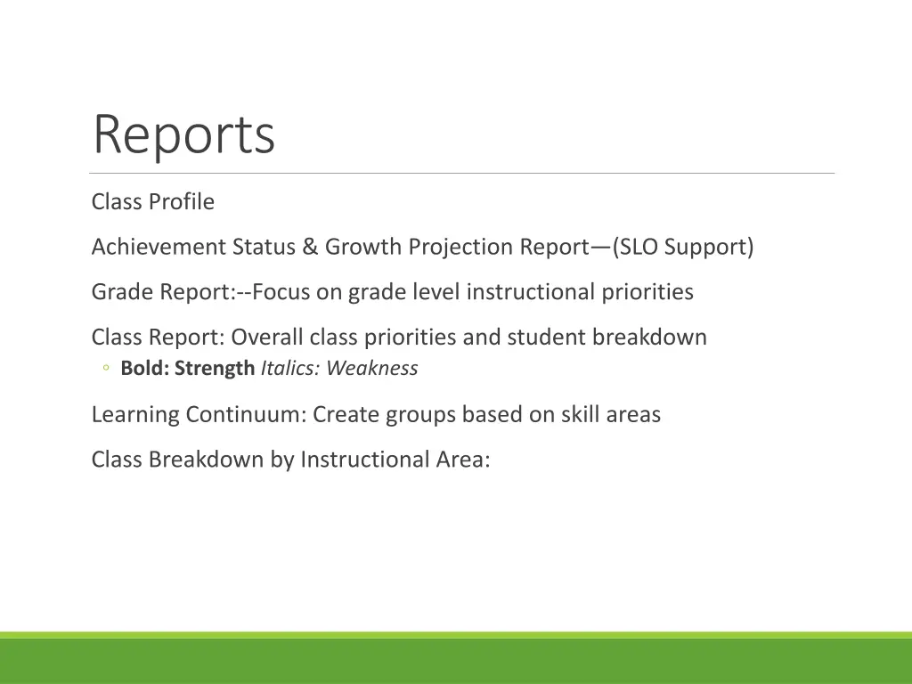 reports