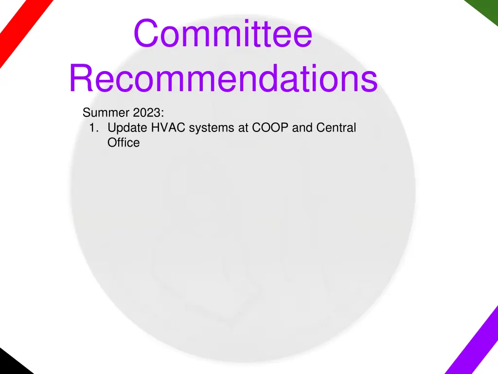 committee recommendations summer 2023 1 update