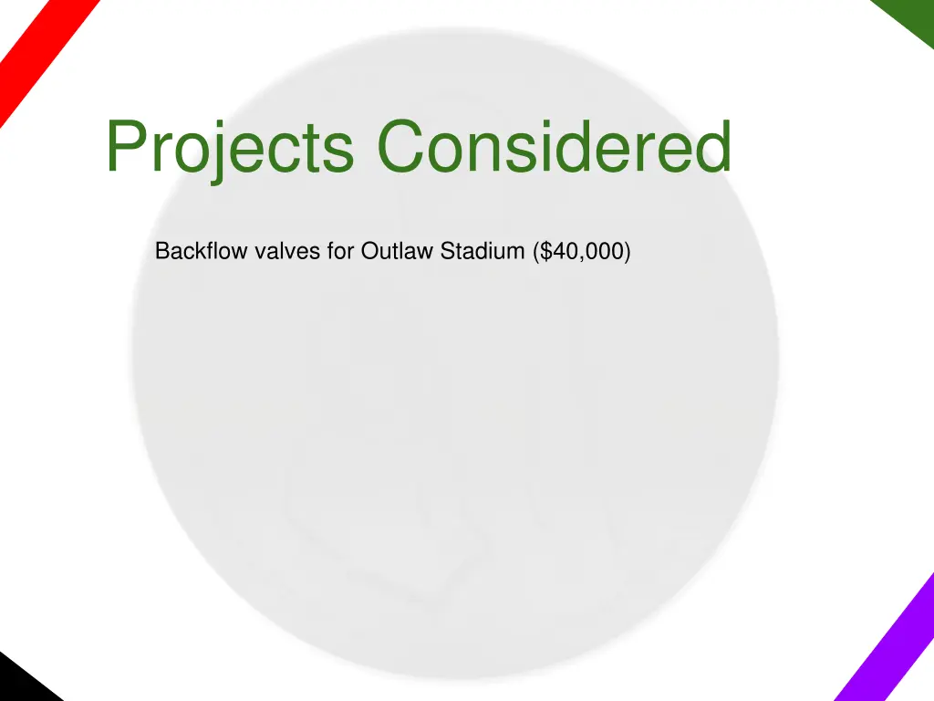 projects considered