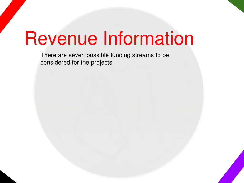 revenue information there are seven possible