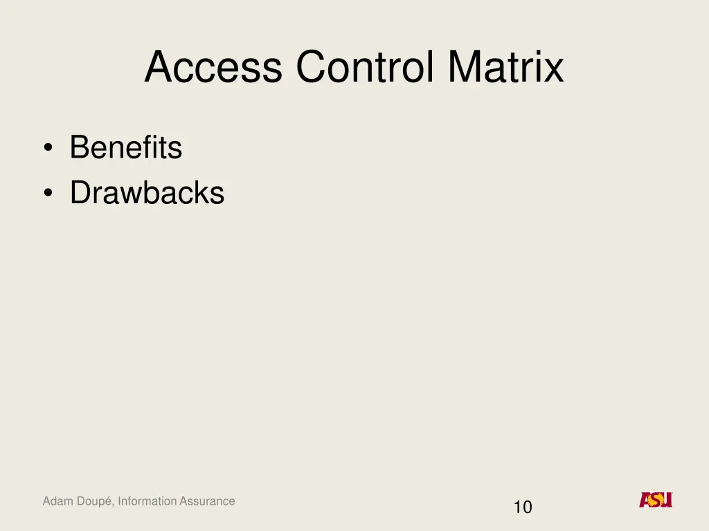 access control matrix