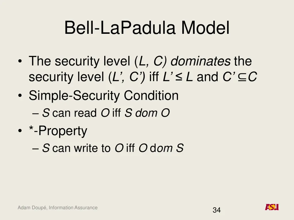 bell lapadula model