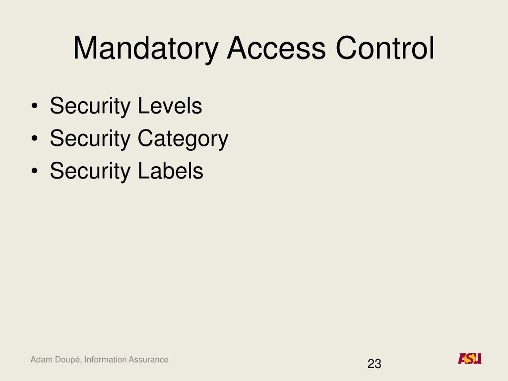 mandatory access control
