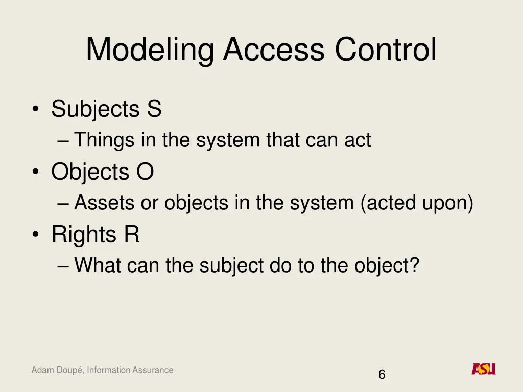 modeling access control