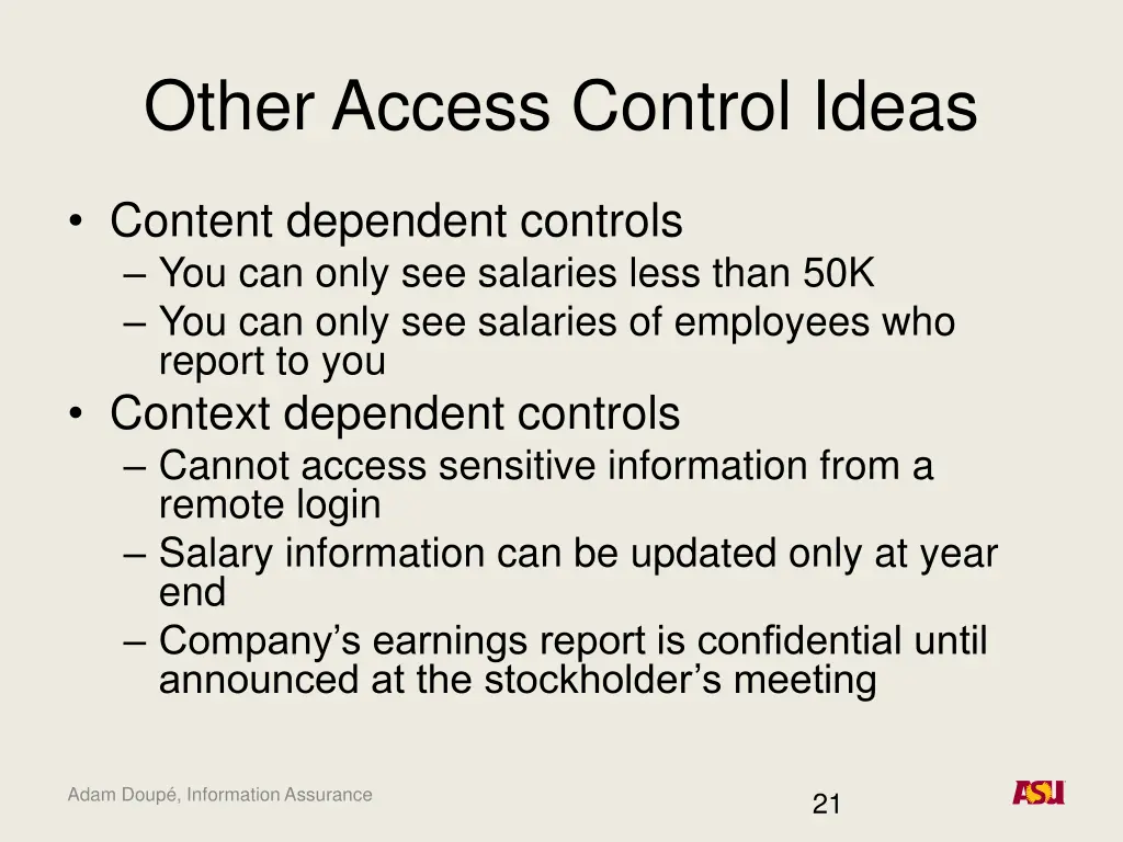 other access control ideas