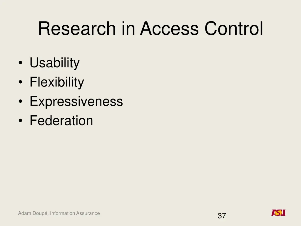 research in access control