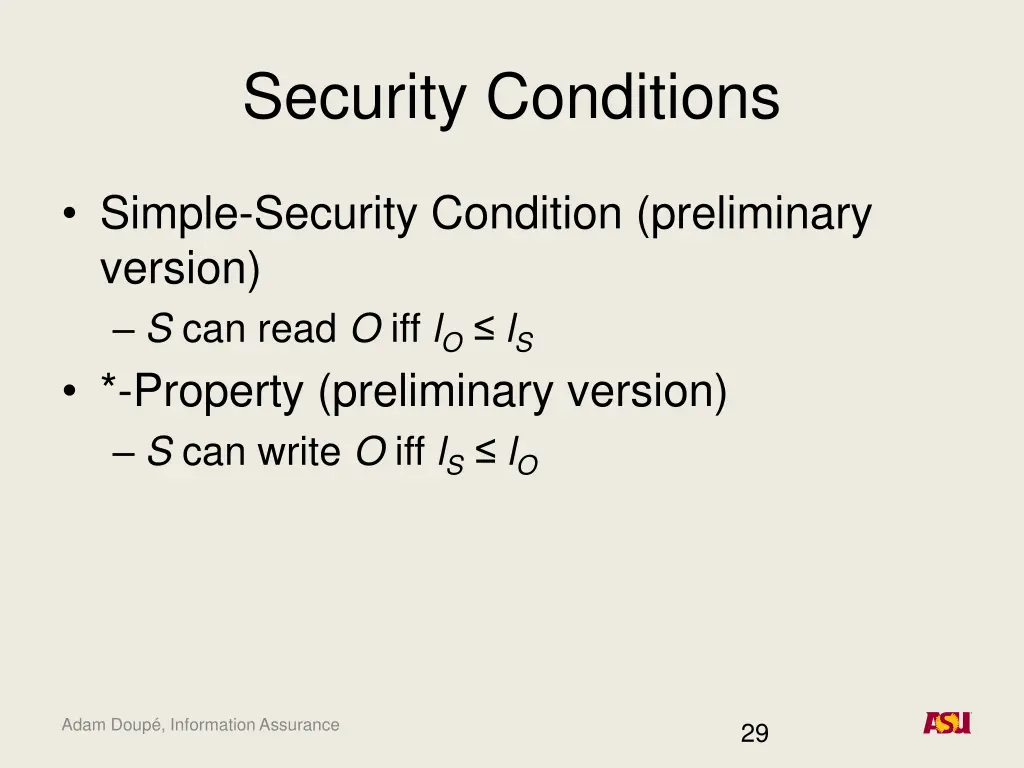 security conditions