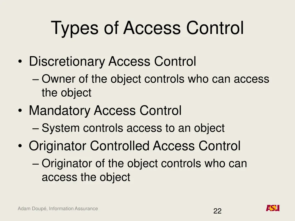 types of access control