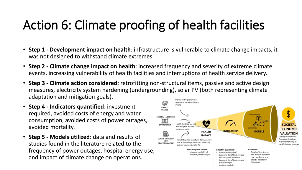 action 6 climate proofing of health facilities