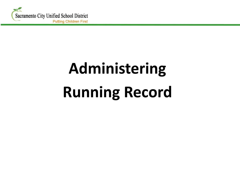 administering running record