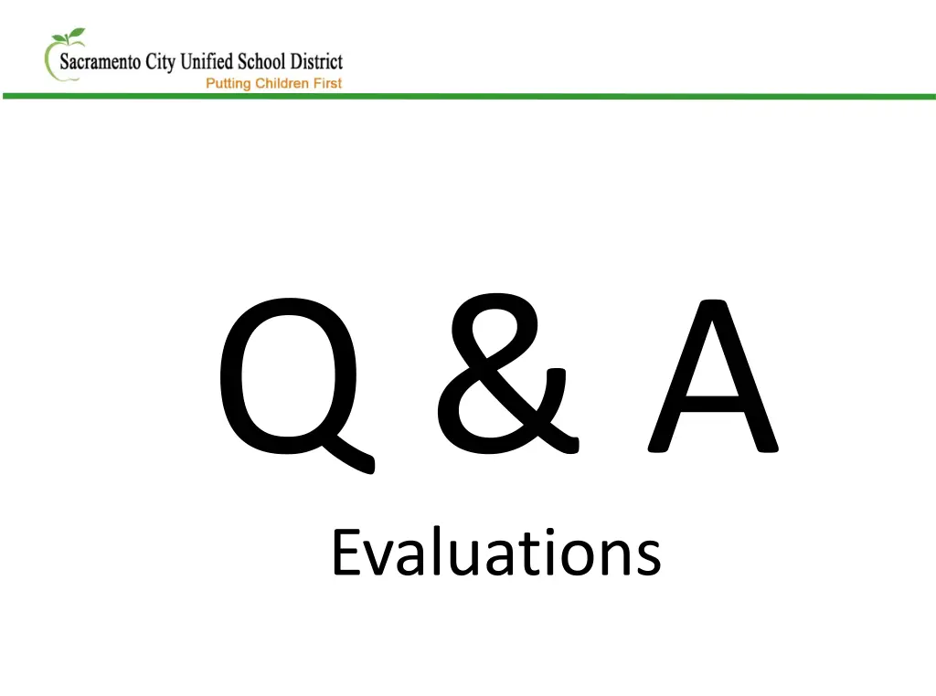 q a evaluations