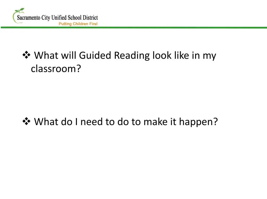 what will guided reading look like in my classroom