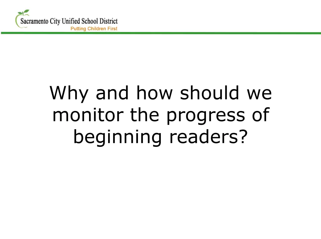 why and how should we monitor the progress 1