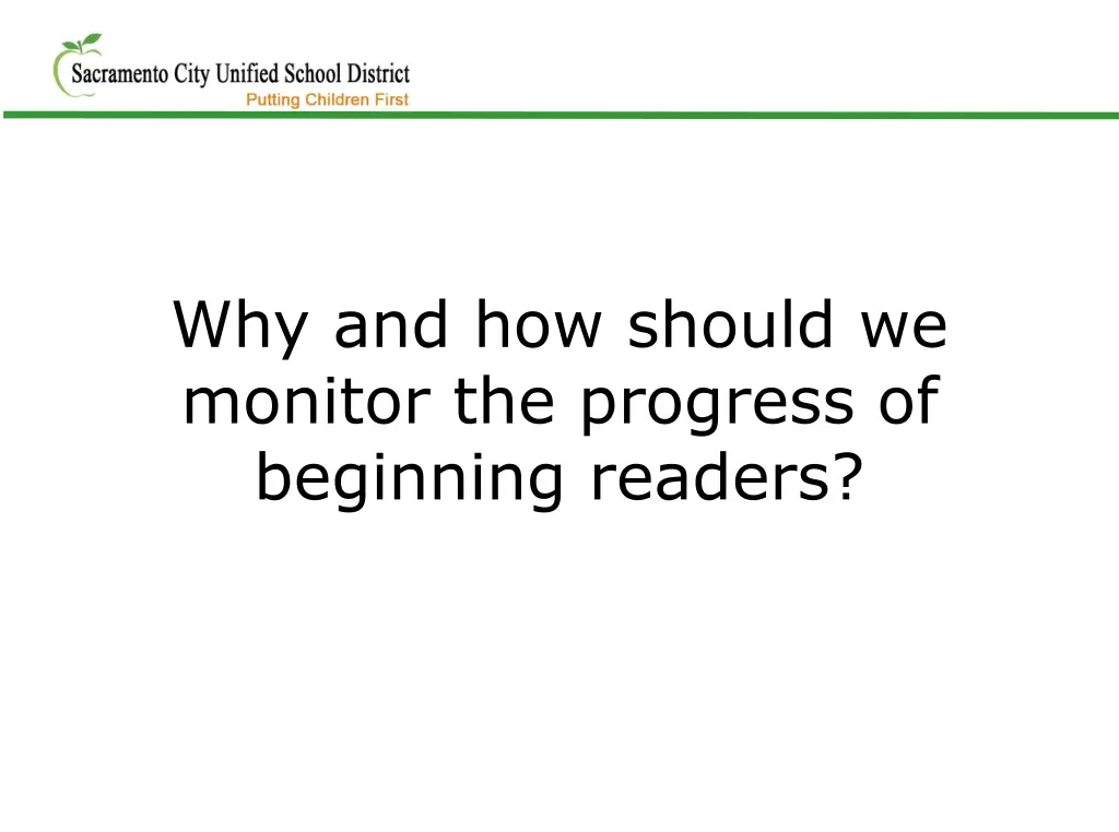 why and how should we monitor the progress