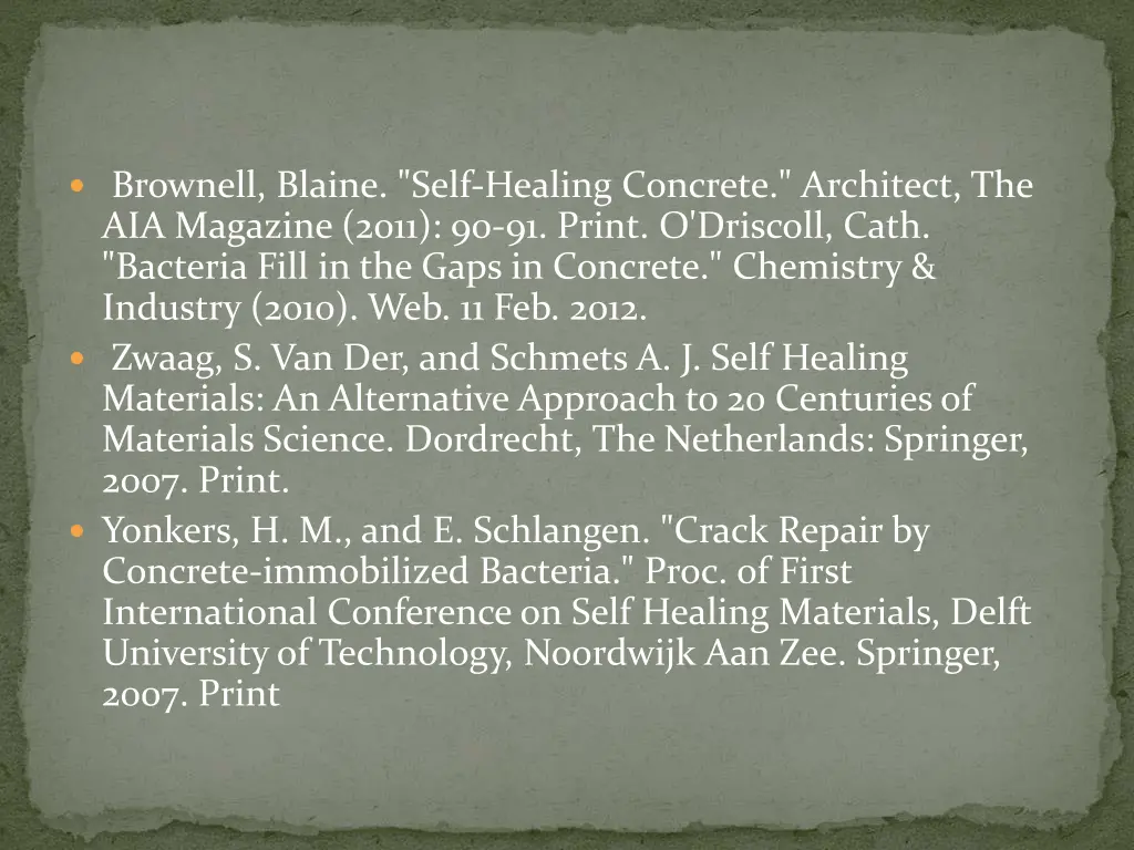 brownell blaine self healing concrete architect