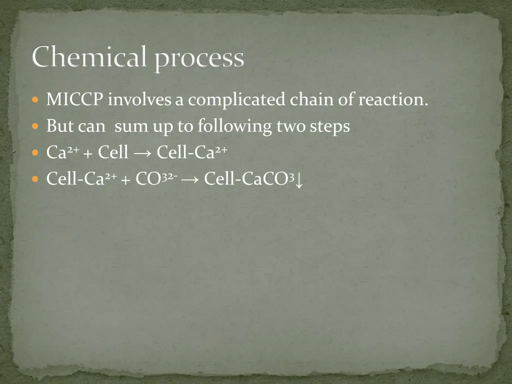 chemical process