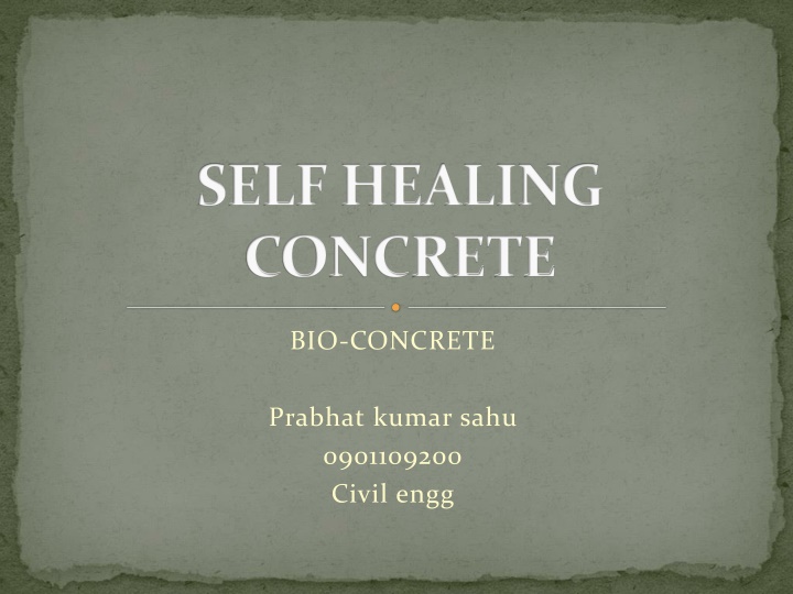 self healing concrete