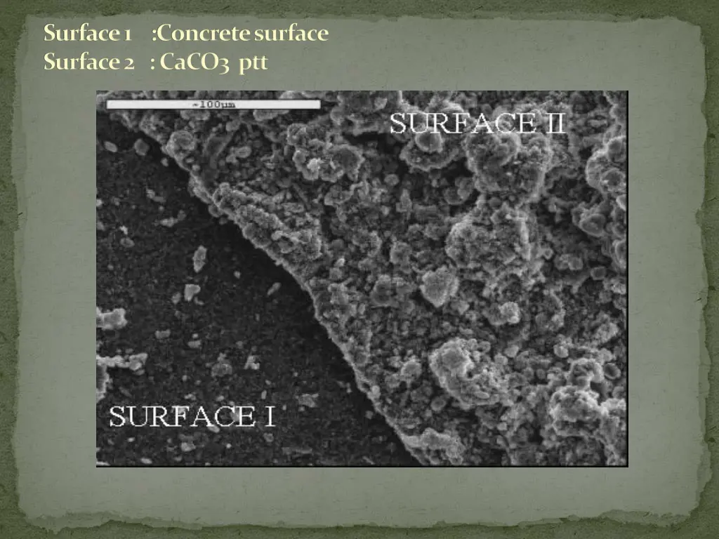 surface 1 concrete surface surface 2 caco3 ptt