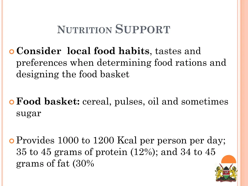n utrition s upport