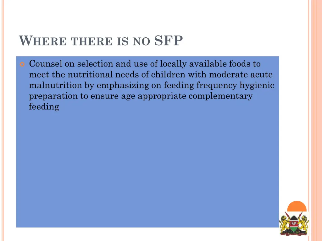 w here there is no sfp